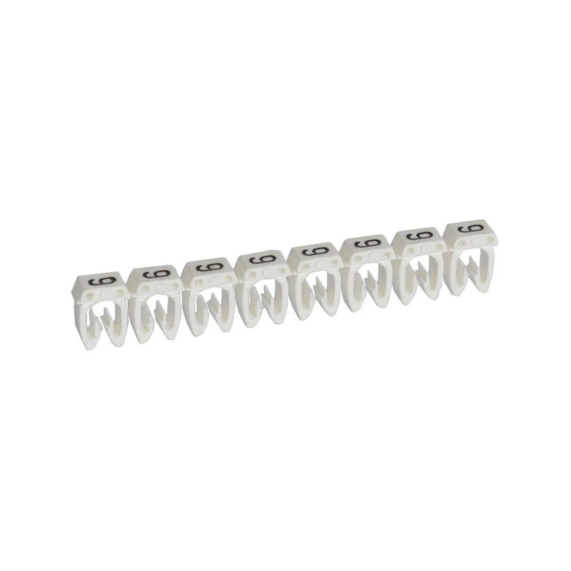 Legrand 038239 CAB3 Wire Marker Number '9' White 4 to 6 mm² Strip of 20