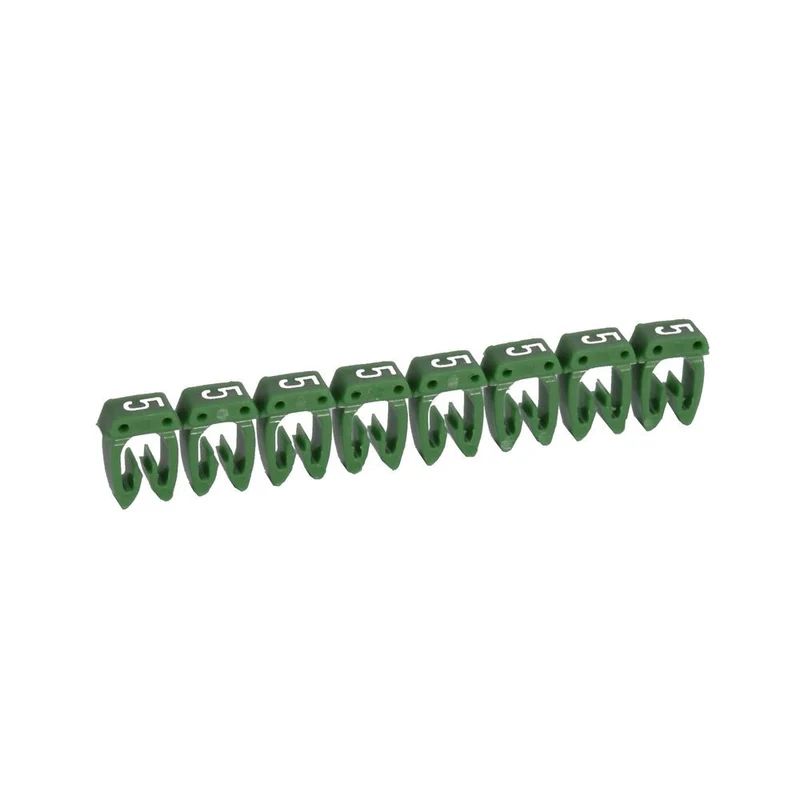 Legrand 038105 CAB3 Wire Marker Number '5' Green 0.15 to 0.5 mm² Strip of 25