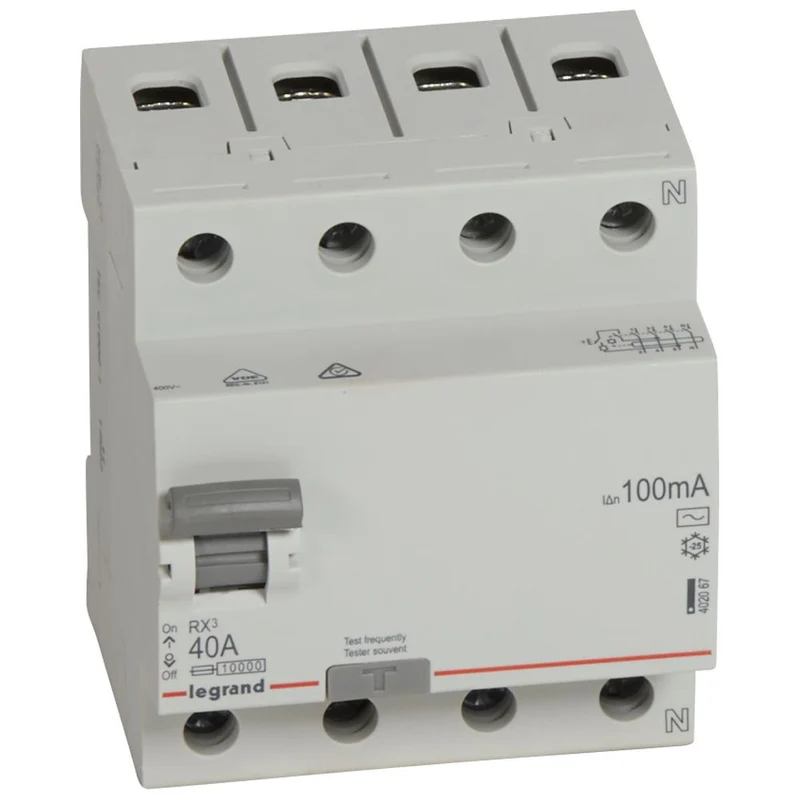 Legrand 402067 RX3 RCCB 4P 40A 100mA Type AC 230/400V