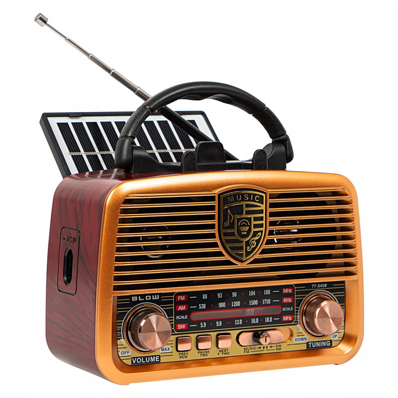 AM/FM BT BLOW RA10 tragbares Solarradio mit Powerbank-Funktion, 2,5-Zoll-Lautsprecher