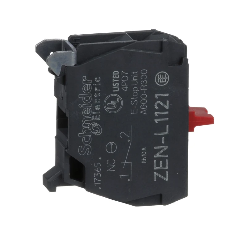 Schneider Electric ZENL1121 Harmony Single Contact Block - 1 NC, Screw Terminals
