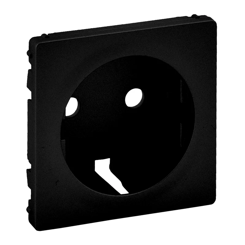 Legrand Valena Life 756202 - Matt Black Socket Cover Plate (2P+E)