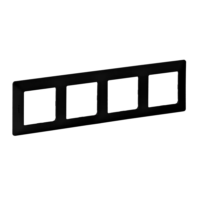 Legrand 754254 Valena Life 4-Gang Plate Matt Black