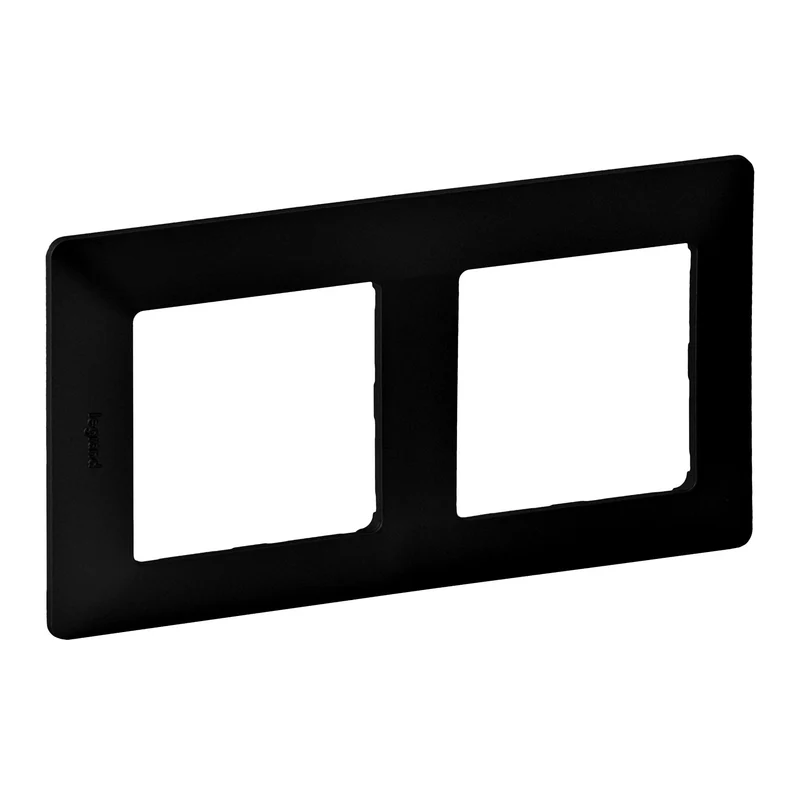 Legrand 754252 Valena Life 2-Gang Plate Matt Black