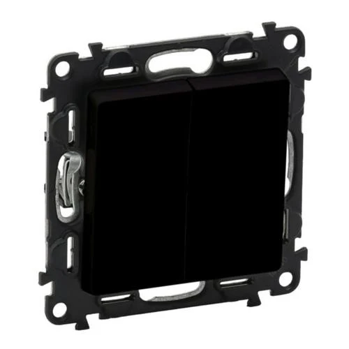 Legrand 756305 Valena Life 2-Gang 1-Way Switch 10A Matt Black