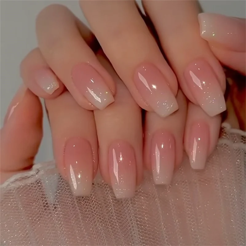 Elegante Ombre Gel Press-On Nägel Karnz