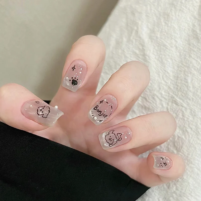 Verspielt Cartoon-Themen Press-On Nagelset Karnz
