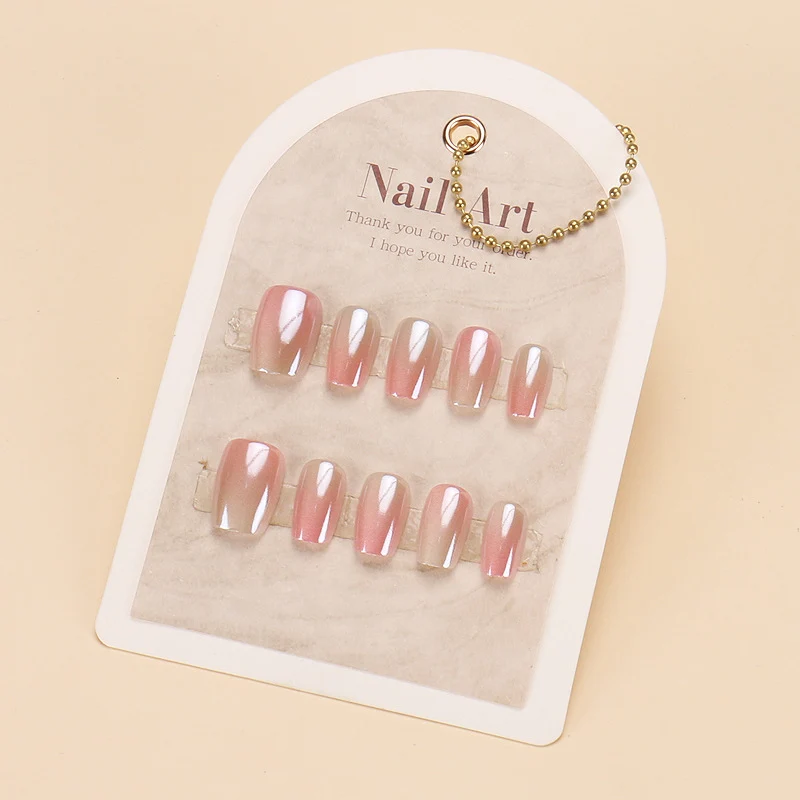 Premium Glossy Press-On Nail Set mit Farbverlauf-Finish Karnz