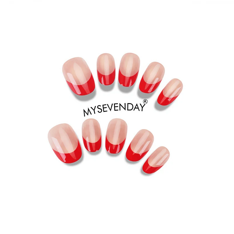 Premium French Tip Press-On Nail Set Karnz