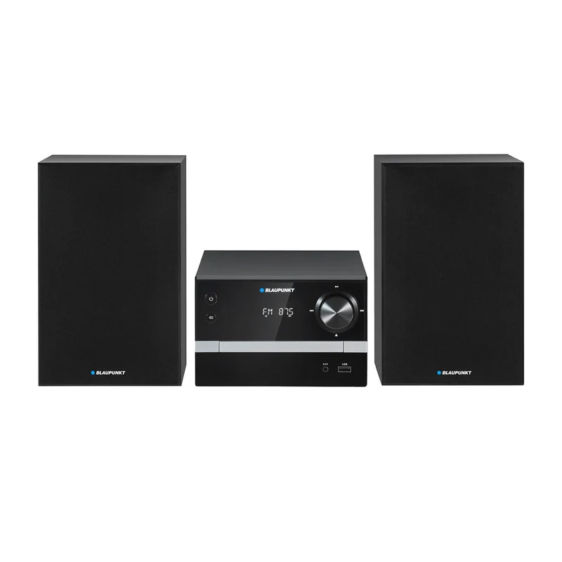 Blaupunkt Micro-Stereoanlage, Bluetooth, FM-Radio, 20 W RMS Leistung, Uhr mit Weckfunktion, CD/MP3/USB/AUX, MS9BT