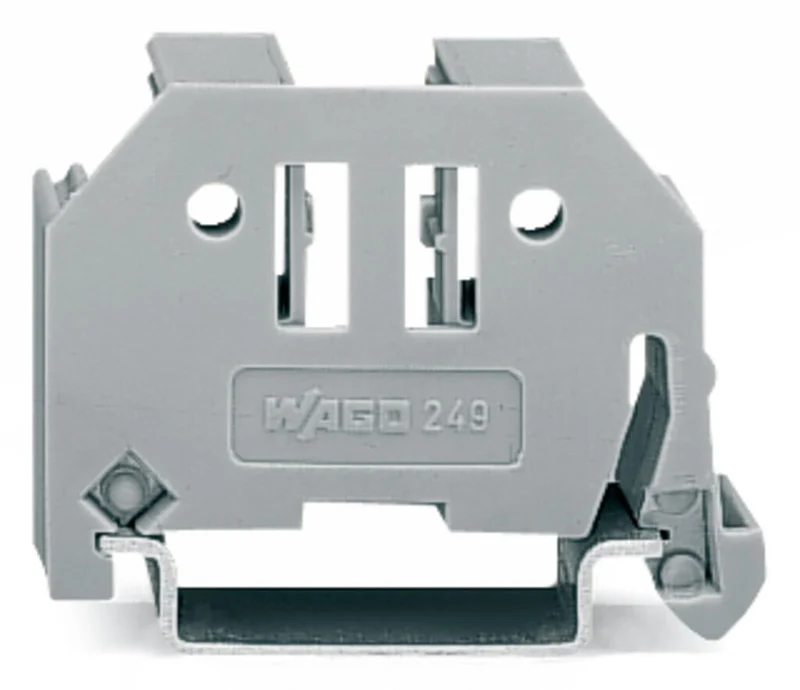 WAGO 249-117 Screwless End Stop 10mm DIN Rail Grey Set of 50