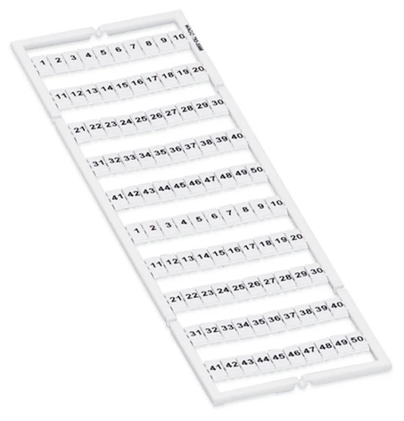 WAGO 793-5566 Marking Card Numbers 1-50 5mm White
