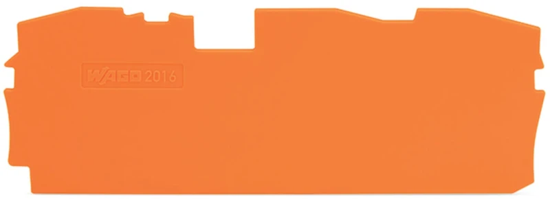 WAGO 2016-1392 End and Intermediate Plate 1mm Orange Set of 25