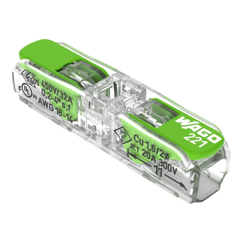 WAGO 221-2431 Inline Splicing Connector with Levers 2-Conductor 4 - Pack of 60