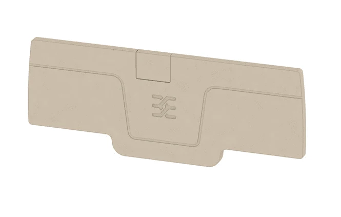 Weidmuller 1521530000 AEP 4C 2,5 A-Series End Plate, Dark Beige