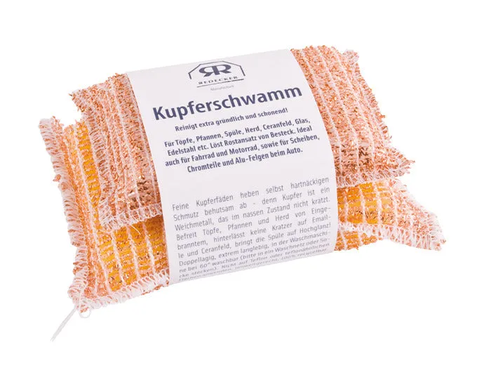 REDECKER Kupferschwamm Set 11x7 cm und 14x10 cm