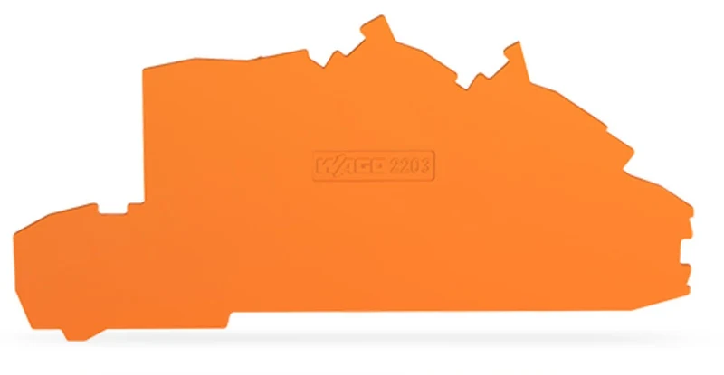 WAGO 2203-7692 End and Intermediate Plate 0.8mm Orange Set of 25