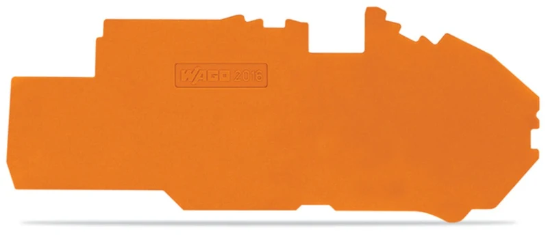 WAGO 2016-7792 End and Intermediate Plate 1mm Orange Set of 25