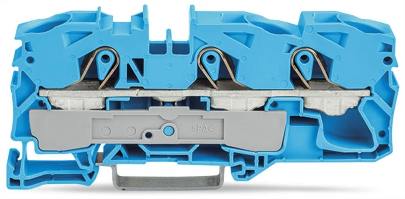 WAGO 2016-1304 TOPJOB S 3-Conductor Through Terminal Block 16mm² Ex e Blue