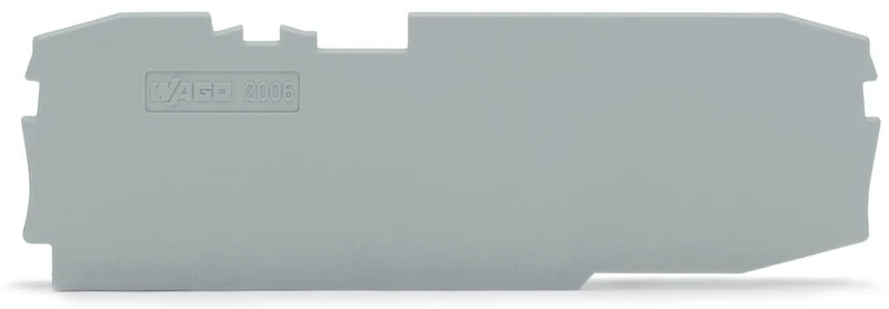WAGO 2006-1691 End and Intermediate Plate 1mm Grey Set of 100