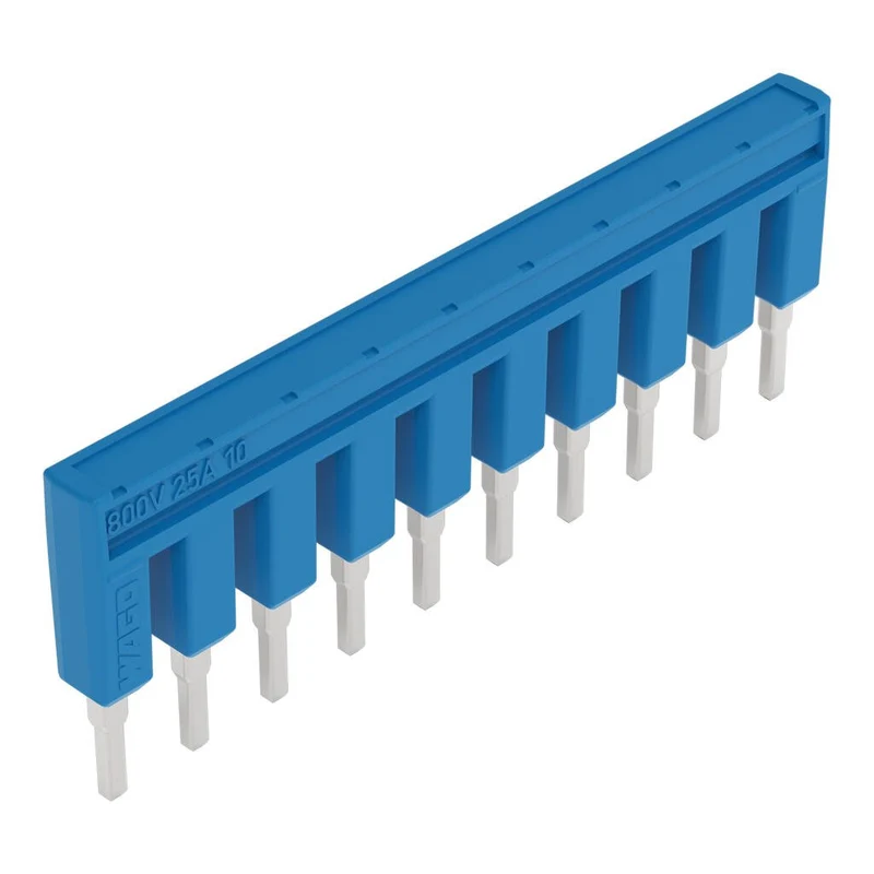 WAGO 2002-410/000-006 Push-In Type Jumper Bar 10-Way Blue 800V 25A