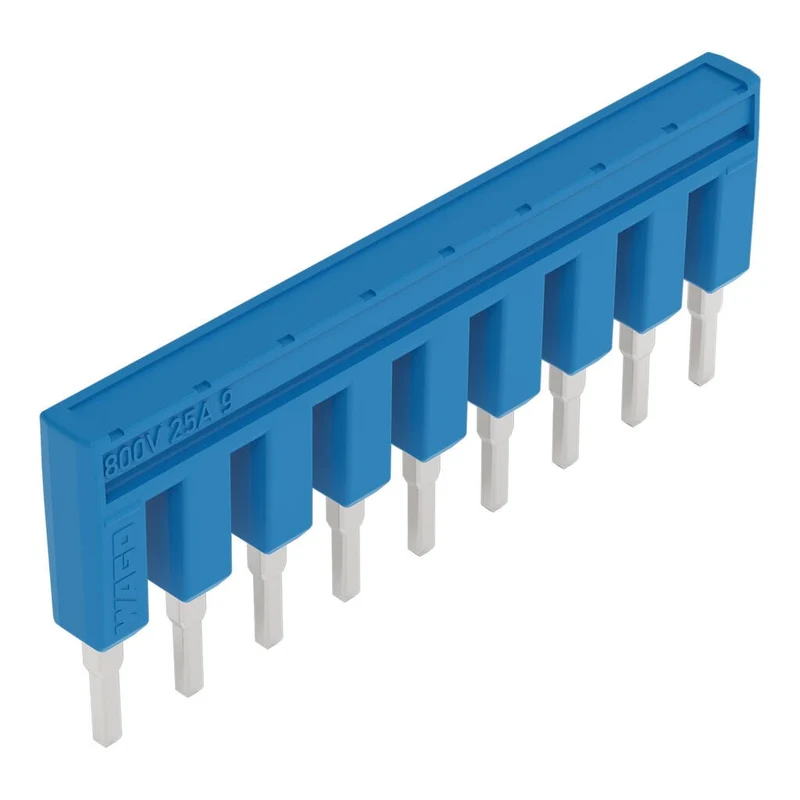 WAGO 2002-409/000-006 Push-In Type Jumper Bar 9-Way 800V 25A Blue