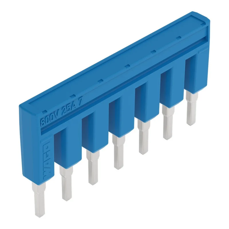 WAGO 2002-407/000-006 Push-In Type Jumper Bar 7-Way Blue 25A