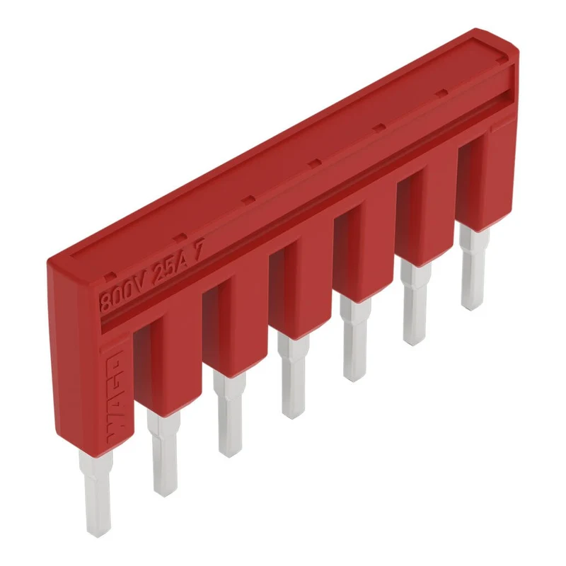 WAGO 2002-407/000-005 Push-In Type Jumper Bar 7-Way 25A Red