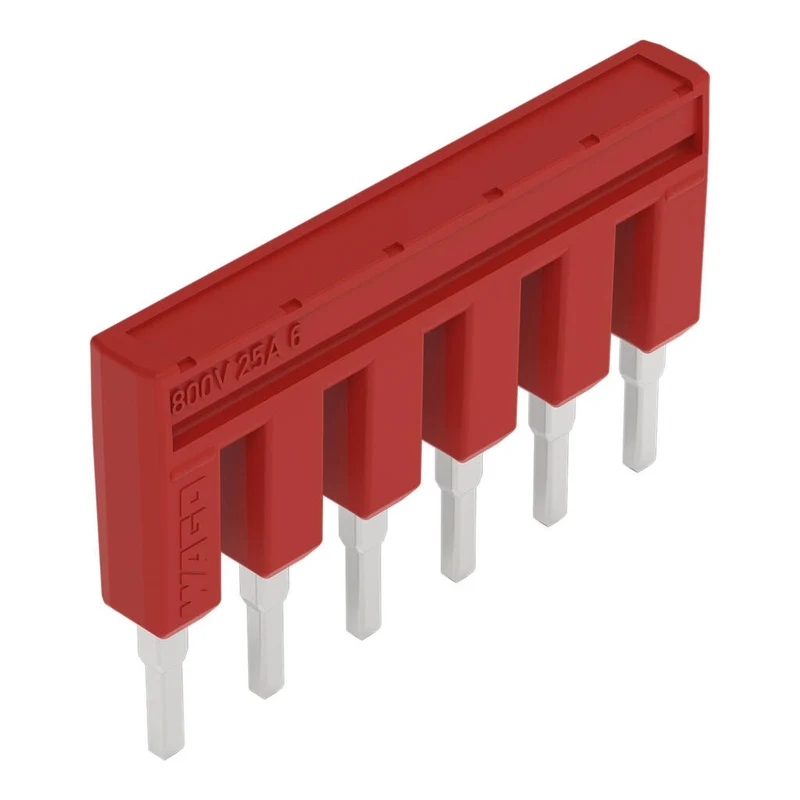 WAGO 2002-406/000-005 Push-In Type Jumper Bar 6-Way 25A Red