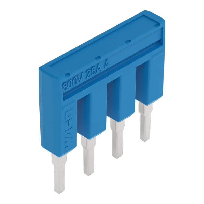 WAGO 2002-404/000-006 Push-In Type Jumper Bar 4-Way Blue 800V 25A