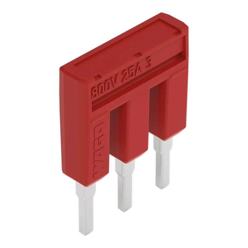WAGO 2002-403/000-005 Push-In Type Jumper Bar 3-Way Red 25 A 800 V - Pack of 25