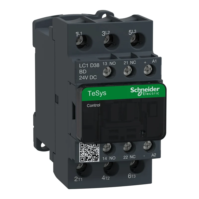 Schneider LC1D38BD TeSys Contactor 3P 38A 18.5kW 24V DC Coil