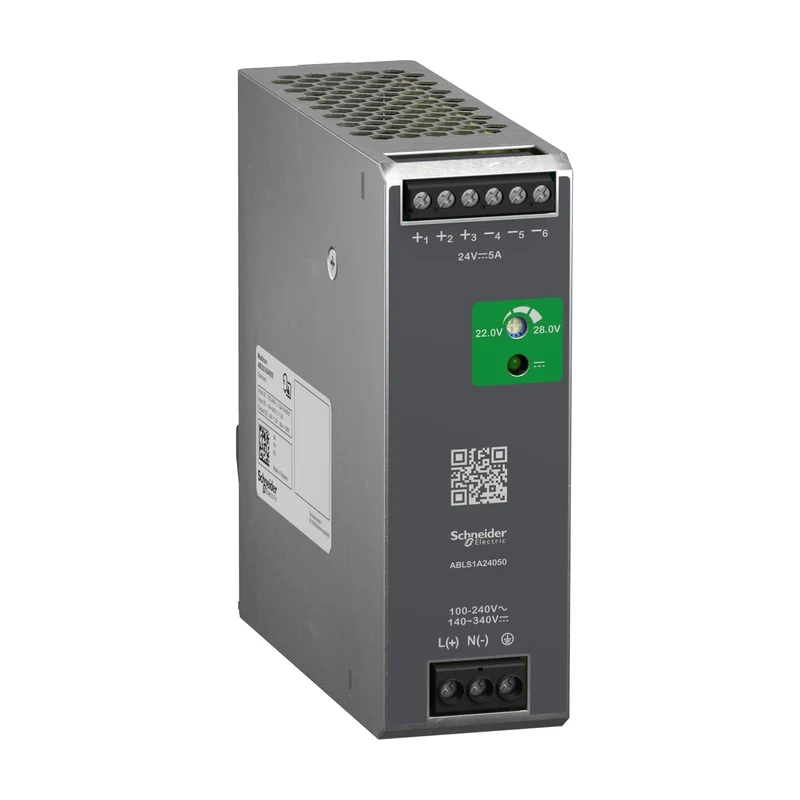 Schneider ABLS1A24050 Regulated Switch Power Supply, ABL8 Modicon 24VDC 120W 5A