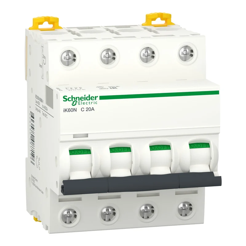 Schneider A9K24420 Acti9 iK60N MCB 4P 20A C Curve 6000A