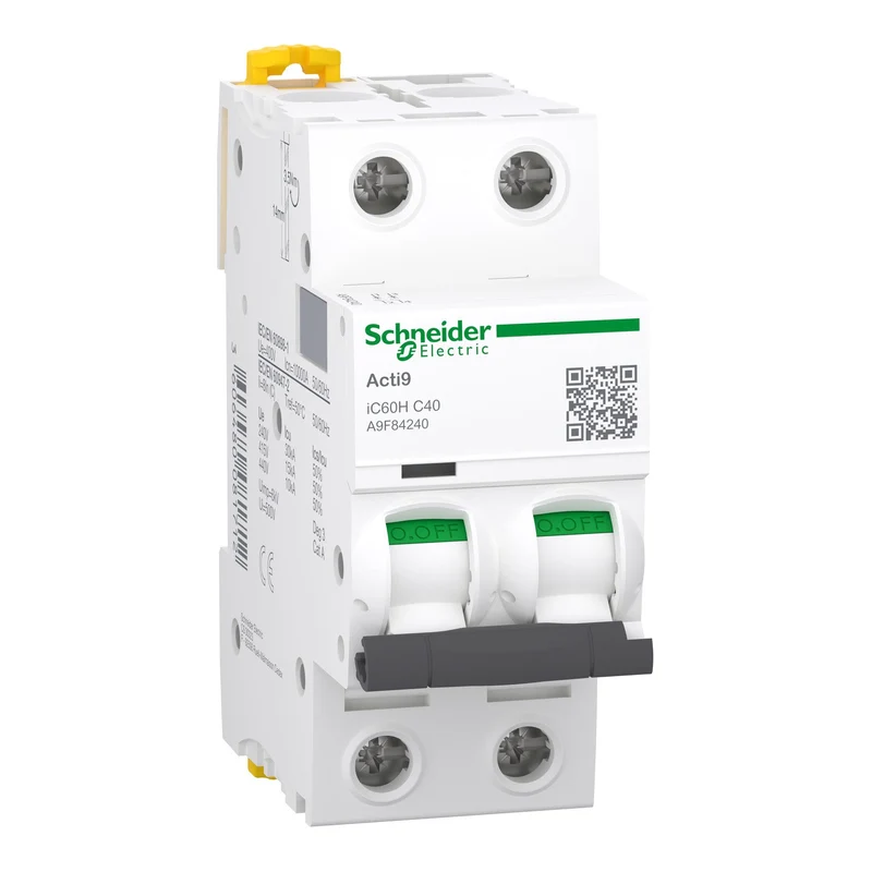 Schneider A9F84240 Acti9 iC60H MCB 2P C 40A 10kA