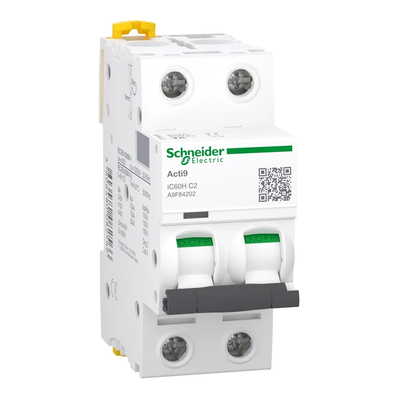 Schneider A9F84202 Acti9 iC60H MCB 2P C 2A 10kA