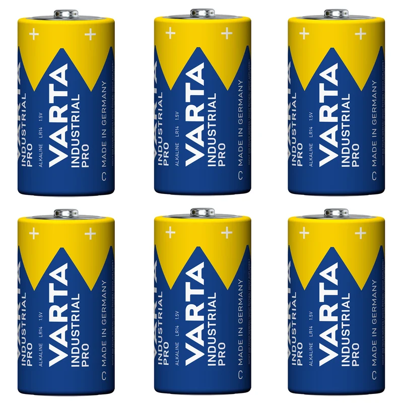 6x Alkali-Batterie R-14 LR14 C 1,5 V Varta Industrial Pro
