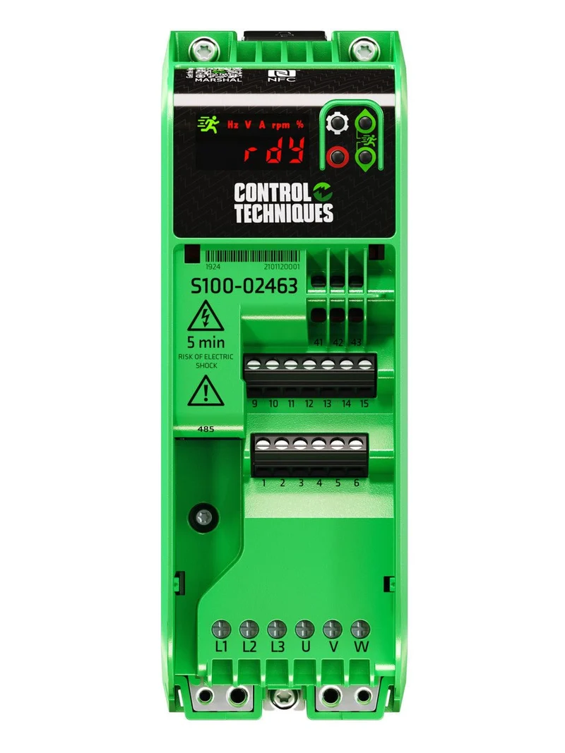 Nidec S100-02433-0A0000 Commander S100 VFD 0.75kW 3Ph 400V 2.2A C3 Filter