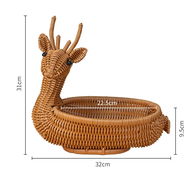 Dekorative Tierformen Geflochtenem Korb Karnz