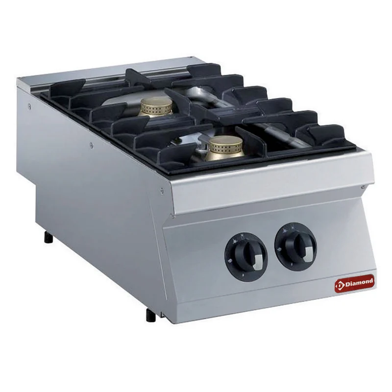 Profi Gas-Kocher 2-flammig , Tischgerät , 11 kW , 700er Serie, G17/2F4T-N