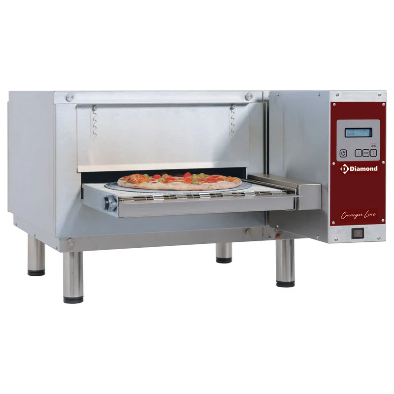 Elektrischer Pizza-Durchlaufofen , 400 mm Bandbreite , Tischgerät, FTEV40/57-CB-230/1-