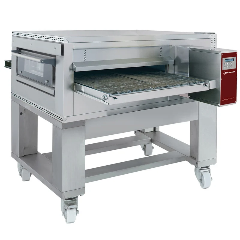 Profi Durchlaufofen für Pizza , Elektrisch mit Umluft , 1000 mm Bandbreite, FTEV100/130-N