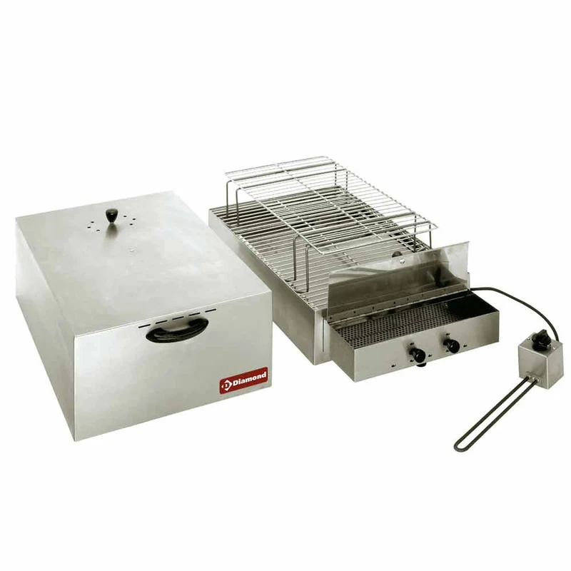 Profi Tischräucherofen elektrisch , 2 Ebenen für 400x600 mm Roste, FAD-264-SH/R