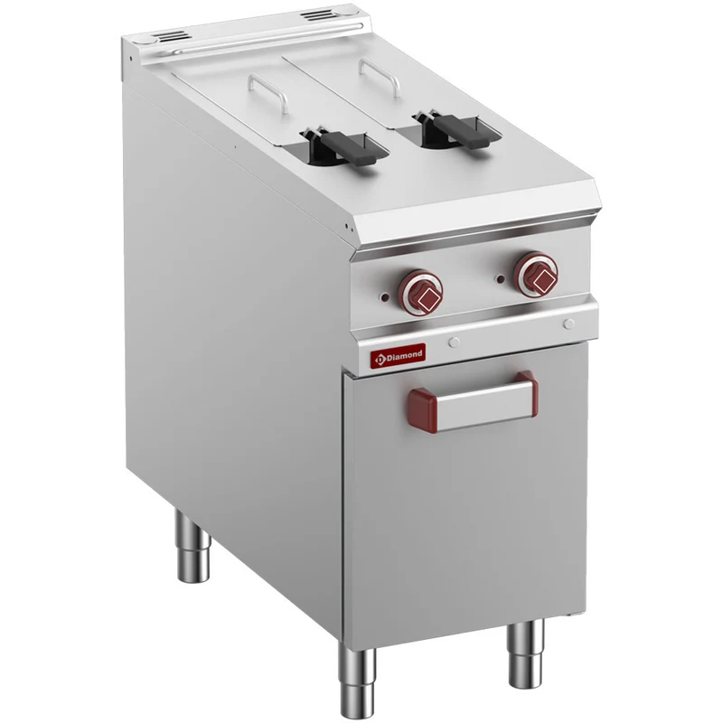 Profi Stand-Doppelfritteuse elektrisch , 2 x 8 Liter , Edelstahl, E9/F2V8A4-N