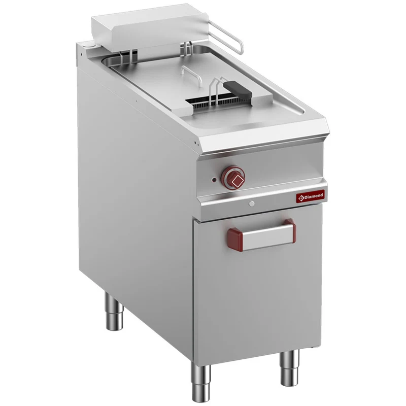 Profi Elektro-Standfritteuse , 18 Liter , 1 Becken , Edelstahl, E9/F18A4-N