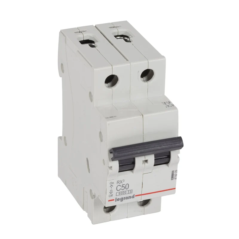 Legrand 419229 MCB RX³ 2P 50A Curve C 6kA DIN Rail