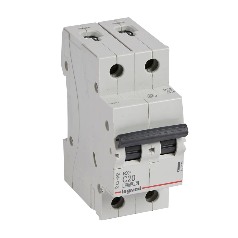 Legrand 419225 MCB RX³ 2P 20A Curve C 6kA DIN Rail