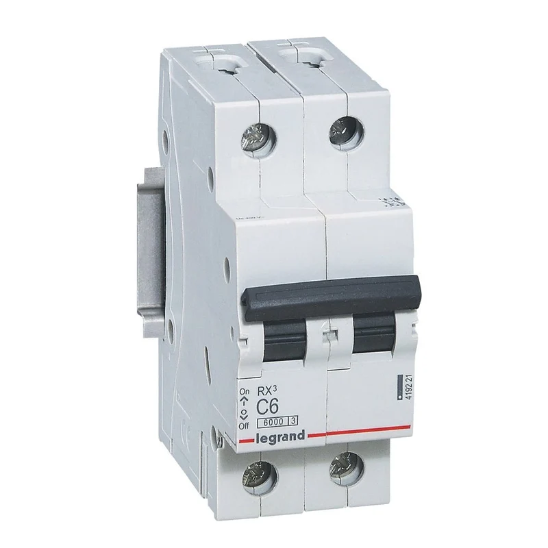 Legrand 419221 MCB RX³ 2P 6A Curve C 6kA DIN Rail