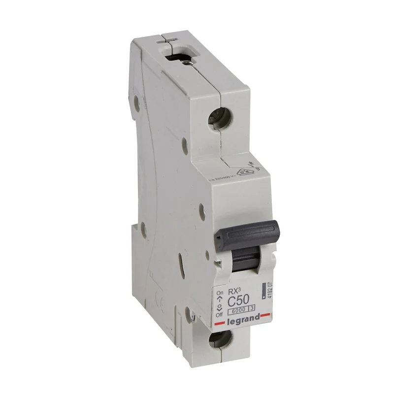 Legrand 419207 MCB RX³ 1P 50A Curve C 6kA DIN Rail