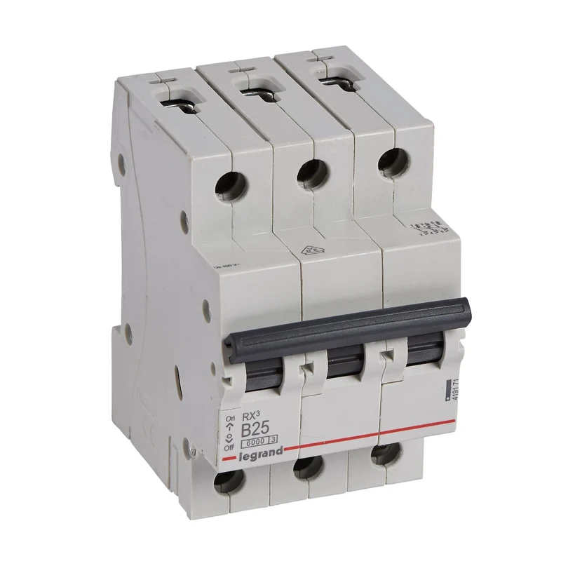 Legrand 419171 MCB RX³ 3P 25A Curve B 6kA DIN Rail